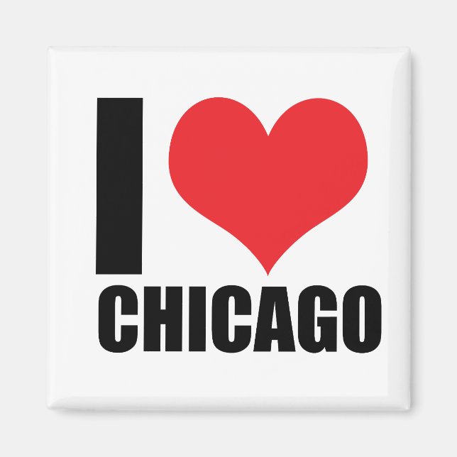 Jag älskar Chicago Magnet (Framsidan)