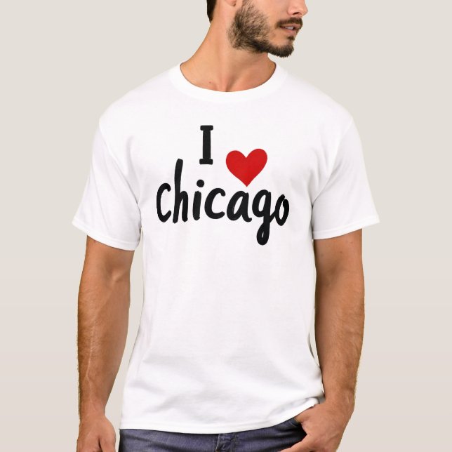 Jag älskar Chicago T Shirt (Framsida)