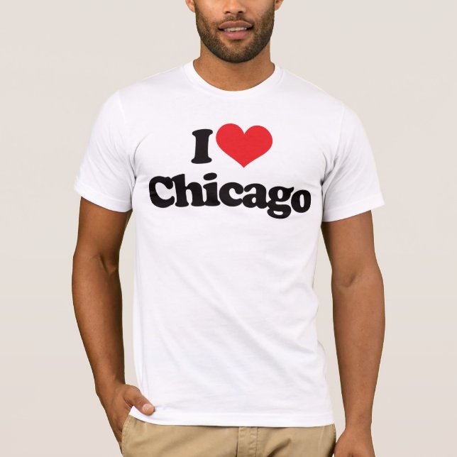 Jag älskar Chicago Tee Shirt (Framsida)