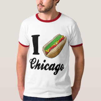 Jag älskar Chicago varmkorvar T-shirt