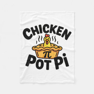 Jag älskar Chicken Pot Pi Mat Mat Pun Fleecefilt