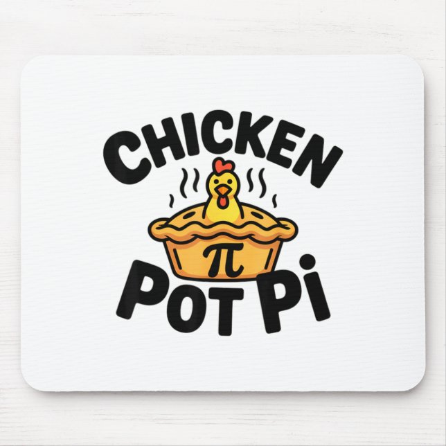 Jag älskar Chicken Pot Pi Math Mat Pun  Musmatta (Framsidan)