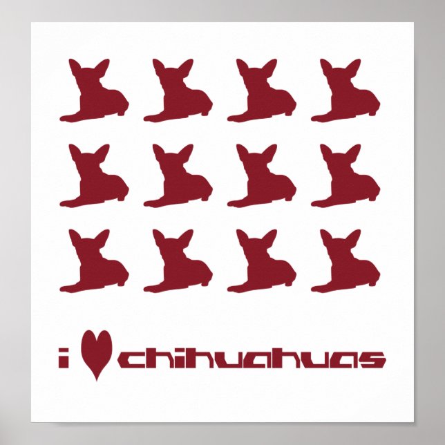 Jag älskar Chihuahuas Poster (Framsidan)