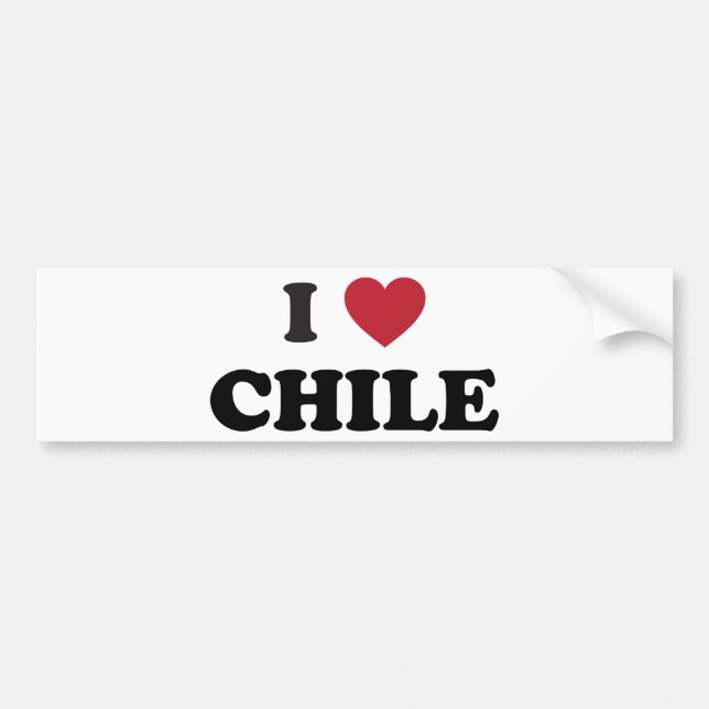 Jag älskar Chile Bildekal (Framsidan)