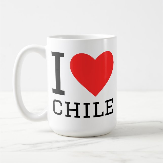 Jag älskar Chile Kaffemugg (Vänster)