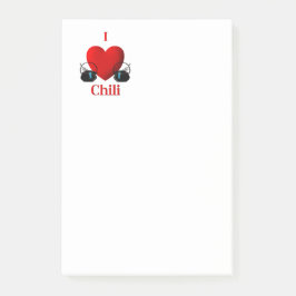 Jag älskar chili post-it block