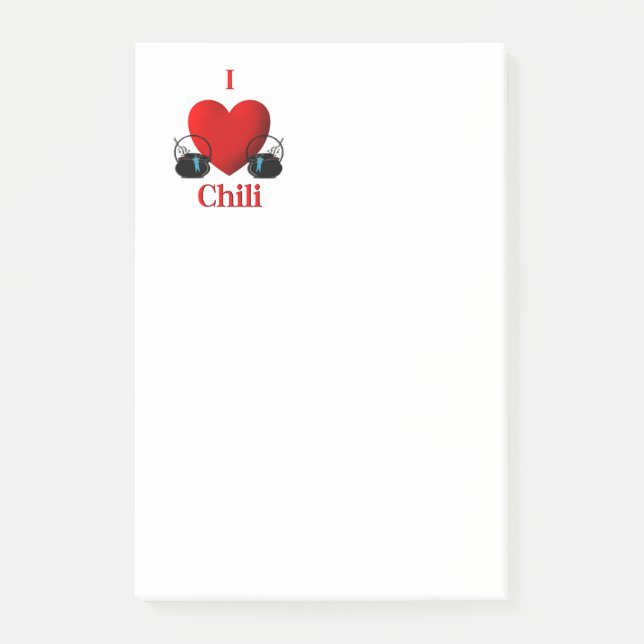 Jag älskar chili post-it block (Framsida)