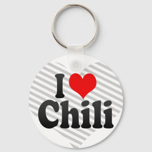 Jag älskar chilien nyckelring