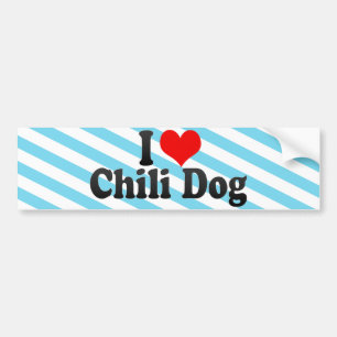 Jag älskar Chilihunden Bildekal