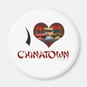 Jag älskar Chinatown Magnet