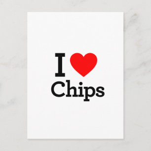 Jag älskar chips vykort