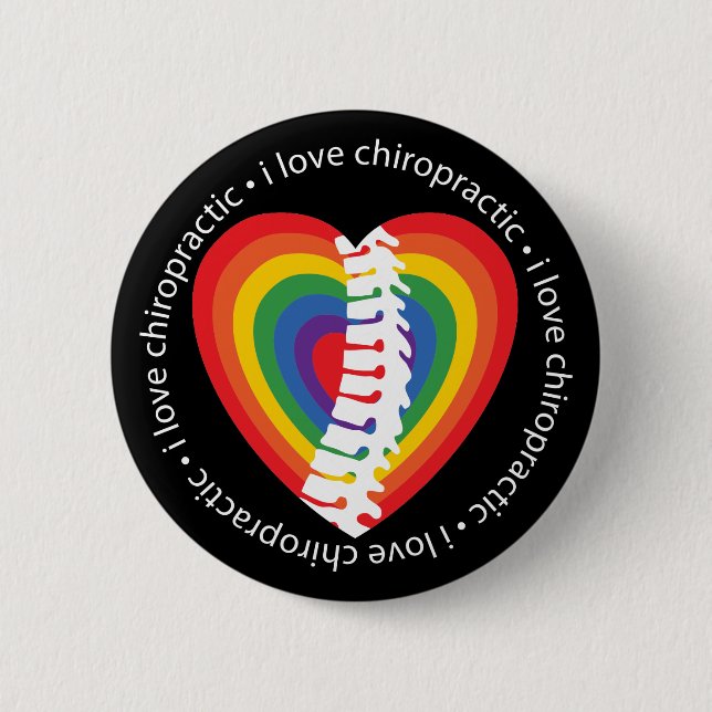 Jag älskar Chiropractic knäppas Knapp (Framsida)