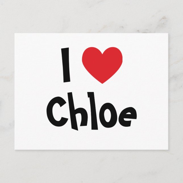 Jag älskar Chloe Vykort (Framsida)