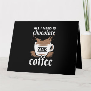 Jag älskar choklad och kaffe kort