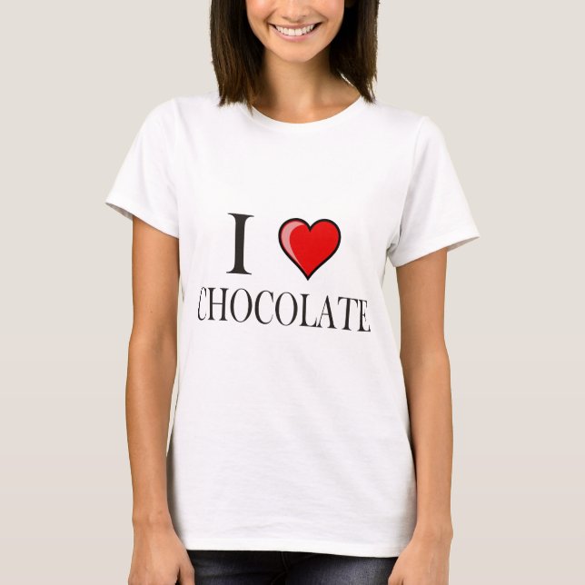 Jag älskar choklad t-shirt (Framsida)