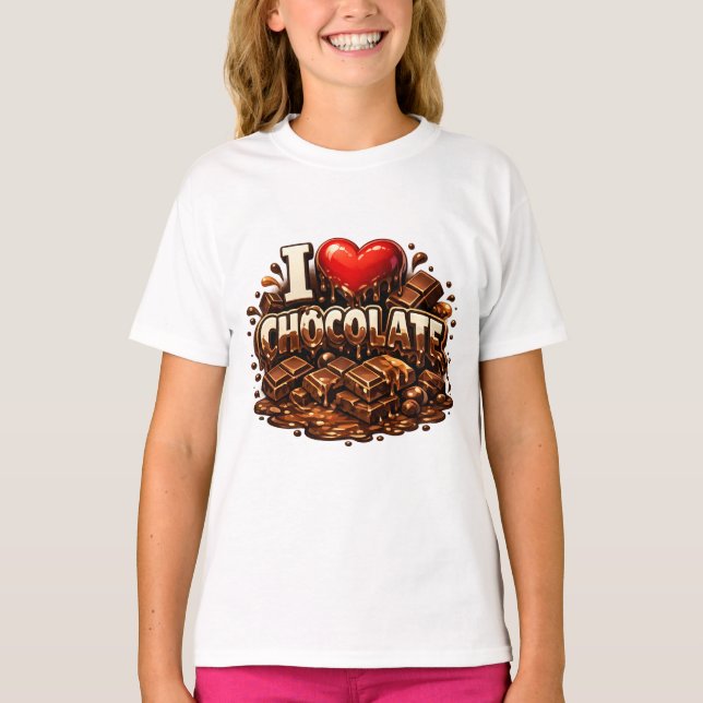 Jag älskar choklad t shirt (Framsida)