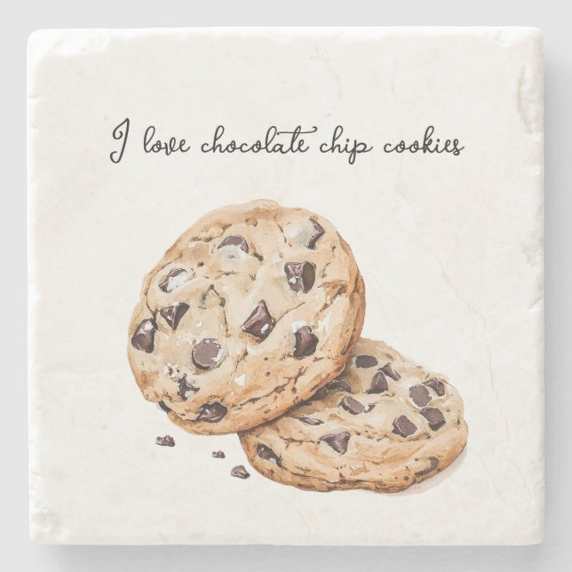 Jag älskar chokladchipskakor   stenunderlägg (Framsidan)
