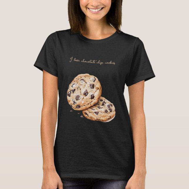 Jag älskar chokladchipskakor   t shirt (Framsida)