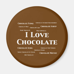 Jag älskar chokladgåvor magnet