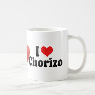 Jag älskar chorizoen kaffemugg