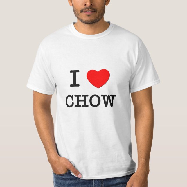 Jag älskar Chow Tee Shirt (Framsida)