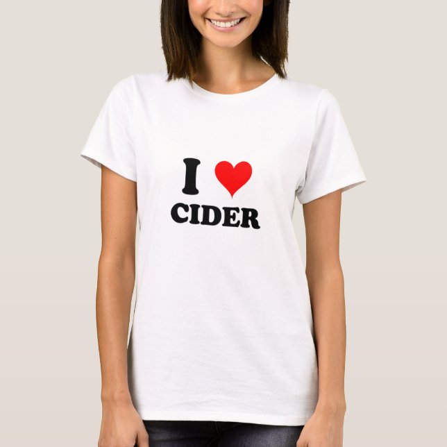 Jag älskar Cider T Shirt (Framsida)
