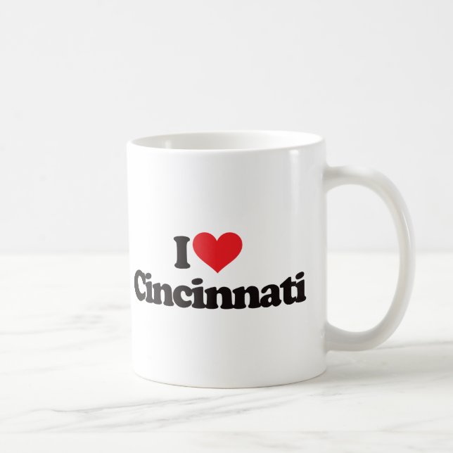 Jag älskar Cincinnati Kaffemugg (Höger)