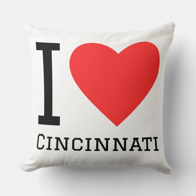 Jag älskar Cincinnati  Kudde (Framsida)