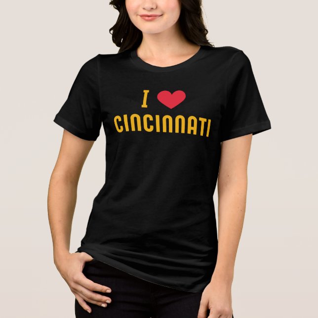 jag älskar Cincinnati,Ohio T Shirt (Framsida)