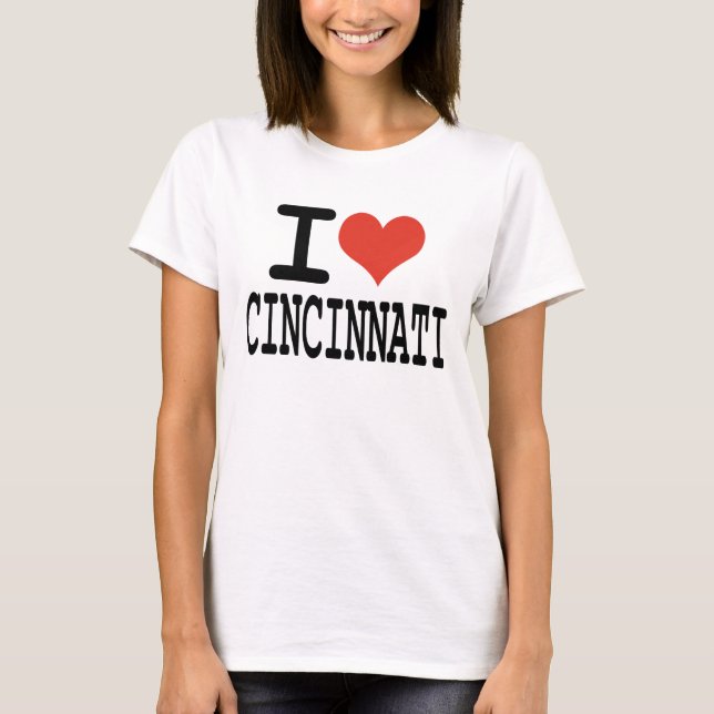 Jag älskar Cincinnati Tee (Framsida)