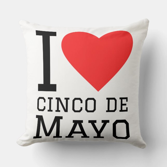 Jag älskar cinco de mayo kudde (Framsida)