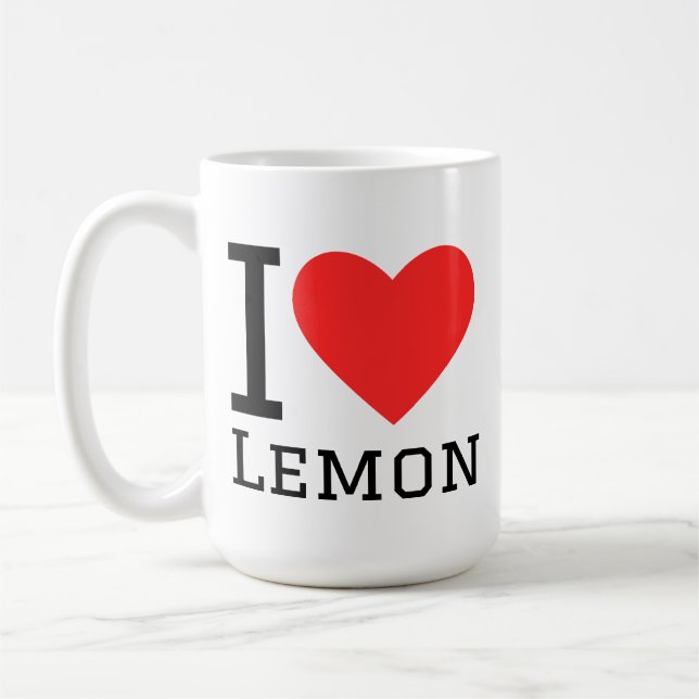 Jag älskar citron kaffemugg (Vänster)