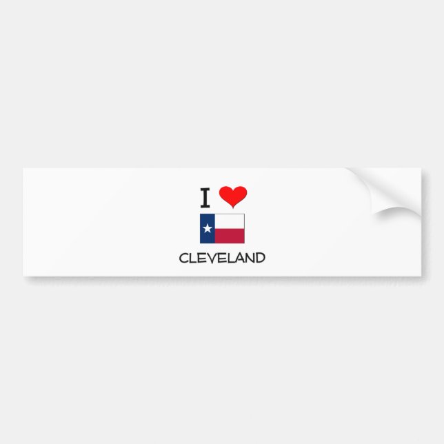Jag älskar Cleveland Texas Bildekal (Framsidan)