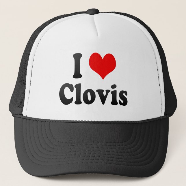 Jag älskar Clovis, United States Truckerkeps (Framsida)