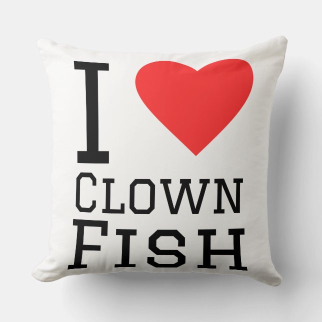 Jag älskar clownfiskar kudde (Framsida)