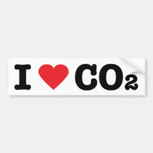 Jag älskar CO2 Bildekal