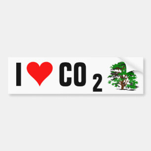 Jag älskar CO2bildekalet Bildekal