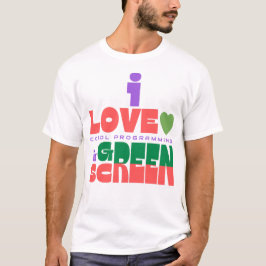 Jag älskar Cobol-programmering i grön skärm T Shirt