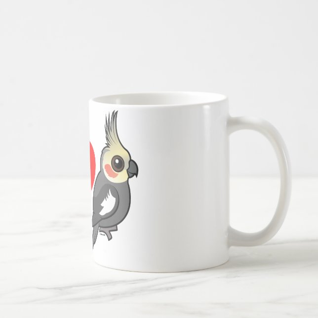 Jag älskar Cockatiels Mugg (Höger)