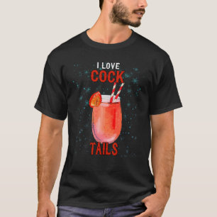 Jag älskar cocktails drinkar sarkasm skämt t shirt