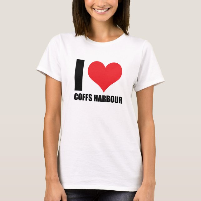 Jag älskar Coffs Harbour  T Shirt (Framsida)