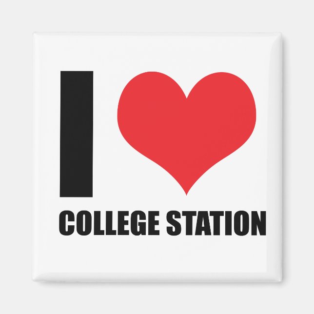 Jag älskar College Station  Magnet (Framsidan)