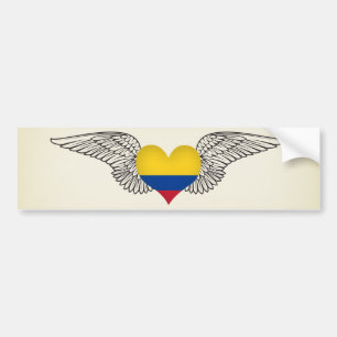 Jag älskar Colombia - vingar Bildekal