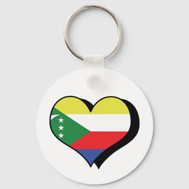 Jag älskar Comoros Nyckelring (Framsida)