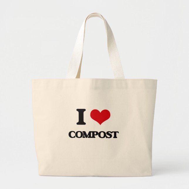 Jag älskar Compost Jumbo Tygkasse (Framsidan)