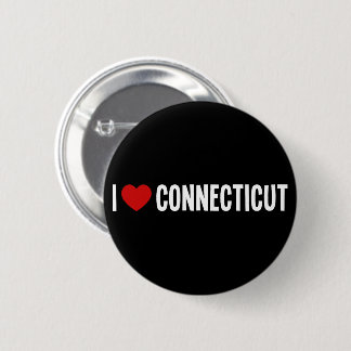 Jag älskar Connecticut I Heart Rund Knapp