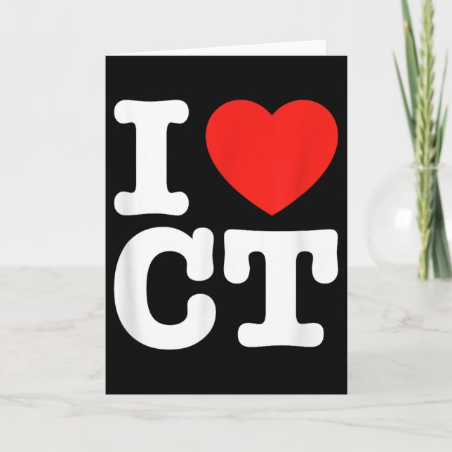 Jag älskar Connecticut-tröja _ I Heart Ct  Kort (Framsida)
