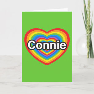 Jag älskar Connie. Jag älskar dig Connie. Hjärta Kort