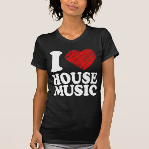 Jag älskar coola för konst för husmusikhjärta tee