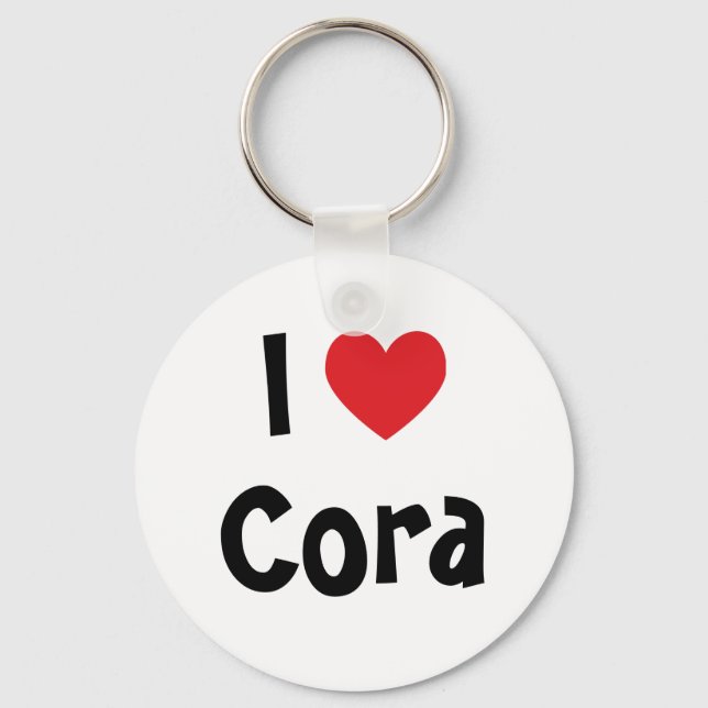 Jag älskar Cora-nyckelring Nyckelring (Framsida)